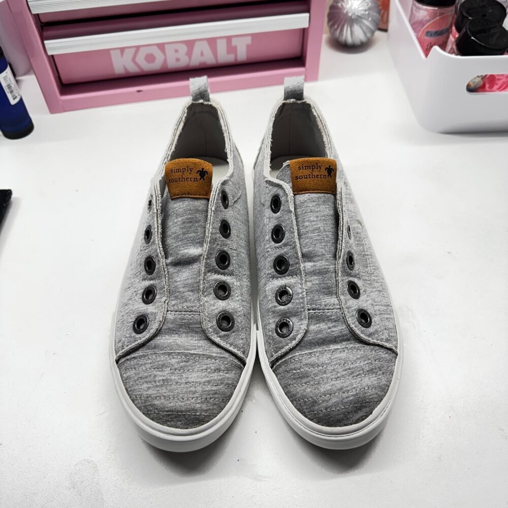 Simply Southern Slip On Sneaker Size 6 Loafer Gray Flat - Picture 8 of 8